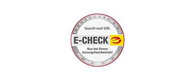 Wir sind als qualifizierter Innungsfachbetrieb berechtigt, einen E-CHECK durchzuführen.